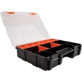 DeLOCK Sortimentsbox mit 21 Fächern 290 x 220 x 60 mm orange / schwarz, Aufbewahrungsbox, Schwarz, Orange, Rechteckig, Kunststoff, Einfarbig, 220 mm