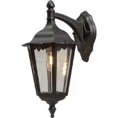 Konstsmide Firenze Down schwarz lackiertes Aluminium, klares Glas 7212-750