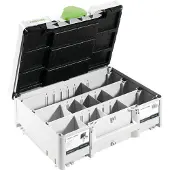 Festool Systainer T-LOC SORT-SYS3 M 137, Aufbewahrungsbox, Schwarz, Grün, Weiß, Rechteckig, Kunststoff, Einfarbig, Bohrer
