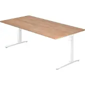 Hjh OFFICE PRO XTRA XB 2E WW - 200 x 100 Nussbaum höhenverstellbar