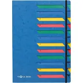 Pagna Pultordner, für DIN A 4, A-Z, 12 Fächer, Karton, blau