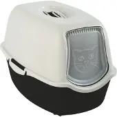 Rotho Katzentoilette Eco Bailey mit geruchshemmendem Aktivkohlefilter - Katzenklo 56,0 x 40,0 x 39,0 cm - Katzen Toilette inkl. Haube und Schwingtür