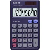 Casio SL-300VERA, Tasche, Display-Rechner, 8 Ziffern, Batterie/Solar, Violett