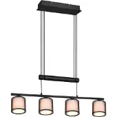 TRIO Burton Pendelleuchte E14 4-fach Schwarz Matt
