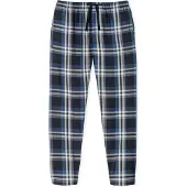 Schiesser Pyjamahose "Mix + Relax", Herren, Gr. 58, N-Gr, blau (914, sonstiges), Web, Obermaterial: 100% Baumwolle, bequem lang, Hosen Pyjamahose, funktionale Knopfleiste, Bindeband, seitliche Taschen