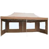 VCM PROFI | Pavillon | Maße ca. 3x6 m | wasserabweisende 270 g/m² PE Plane | Partyzelt mit Seitenteilen | Gartenzelt
