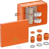 Spelsberg 86963201 Abzweigkasten, Schutzart IP66, Schlagfestigkeit IK08, Schutzklasse II, Ui 450V AC, Bemessungsisolationsspannung 450V DC, UL-EU