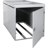 Mendler 2er-Fahrradgarage mit Pflanzkasten MCW-L56b, Fahrradbox, abschließbar verzinkter Stahl 125x113x208cm hellgrau