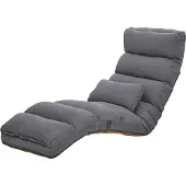 HTI Liegesessel Maribel Samt 56x20x175 cm (ausgeklappt), Rücken 4-fach & Kopflehne verstellbar, faltbar