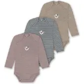 Normani 3er Pack Baby Merino Body Langarm „Auckland" - 9383