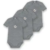 Normani 3er Set Baby Merino Body Kurzarm „Tauranga" - 9291