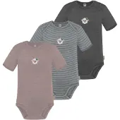 Normani 3er Set Baby Merino Body Kurzarm „Tauranga" - 9295
