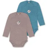 Normani 2er Pack Baby Merino Body Langarm „Auckland" - 9381