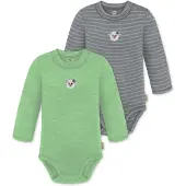 Normani 2er Pack Baby Merino Langarmbody „Tuai" - 9401