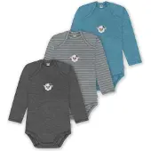Normani 3er Pack Baby Merino Body Langarm „Auckland" - 9383