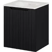 En.casa Waschtisch mit Unterschrank inkl. Waschbecken 'Skelbolu' 50 x 57 x 39 cm Schwarz
