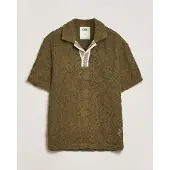 OAS Poloshirt Verve Palmer Crochet Shirt Herren Pine-S