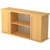 Hjh OFFICE PRO KAPA SB | Sideboard | mit Türen - Buche Sideboard Relinggriff Kunststoff