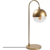 Opviq , Elegante Tischlampe aus Metall, Gold, 18 x 25 x 53 cm | Glasabdeckung, Durchmesser 15 cm, E14 Fassung, max. 40 W, 200 cm Kabel | Modernes Design für Zuhause & Hotel.