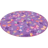 Snapstyle Kinder Spiel Teppich Schmetterling Rund