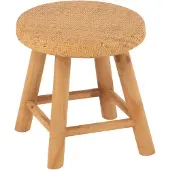 Jline Hocker rund rattan/tannenholz naturell