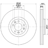 Hella Bremsscheibe PRO 8DD 355 119-651
