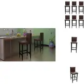 vidaXL Barshocker 6 Stk. Braun Kunstleder - Barhocker