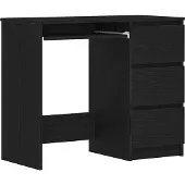vidaXL Schreibtisch Schwarz Eichen-Optik 90x45x76 cm Holzwerkstoff