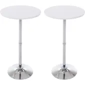 CLP 2er Set Stehtische rund Ø 60 cm weiß matt