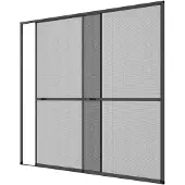 CULEX 101340107-VH Fliegengitter Doppelschiebetür Schiebetür anthrazit 240x240cm