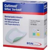 Cutimed Siltec Sorbact B PU-Verb.15x15cm 12 St Kompressen