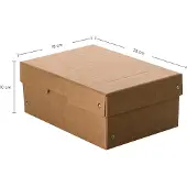 Falken Archivbox PureBox Nature A5, für bis zu 1250 Blatt, mit Beschriftungsfeld, L 250 x B 180 x Füllhöhe 100 mm, FSC-Pappe, braun