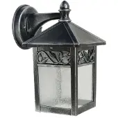 Garden Zone Winchcombe Außenwandleuchte, schwarz/klar, IP44 - , WINCHCOMBE, dimmbar, Schwarz, Metall, Antik