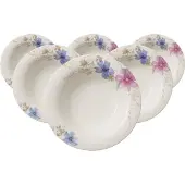 Villeroy & Boch Suppenteller "Suppenteller Mariefleur Gris Basic ø 23,1 cm 6er Set bunt", bunt, L:23,1cm, Speiseteller, Suppenteller