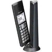 Panasonic KX-TGK220, DECT-Telefon, Kabelloses Mobilteil, Freisprecheinrichtung, 120 Eintragungen, Anrufer-Identifikation, Schwarz