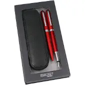 Online Geschenkset Eleganza 34644 satin red, Lederetui