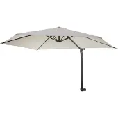 MCW Wandschirm Acerra, Ampelschirm Balkonschirm Sonnenschirm, 3m neigbar, Polyester Alu/Stahl 9kg creme