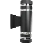 Licht-Erlebnisse Außenwandleuchte Modern "Sierra" anthrazit Metall 2-flammig Wandlampe Balkon Terrasse Garten