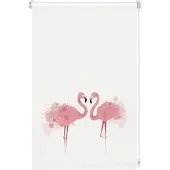 Gardinia EASYFIX Rollo Digiprint Flamingo 90 x 150 cm Farbe: weiß/Nachbildung