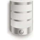 Philips LED Wandleuchte Python in Edelstahl und Weiß 3,8W 800lm IP44 mit Bewegungsmelder