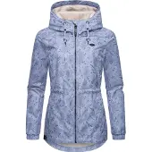 Ragwear Outdoorjacke "Dankka Spring" mit Kapuze Wasserdichte Damen Jacke mit floralem Allover-Print