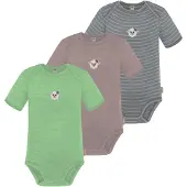 Normani 3er Set Baby Merino Body Kurzarm „Tauranga" - 9295