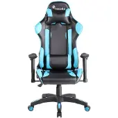Rocada Ergoline 914-3, Gepolsterter, ausgestopfter Sitz, Gepolsterte Rückenlehne, Schwarz, Blau, Schwarz, Blau, Kunstleder, Technopolymer, Kunstleder, Technopolymer