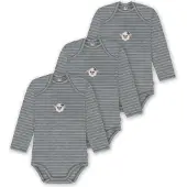 Normani 3er Pack Baby Merino Body Langarm „Auckland" - 9379