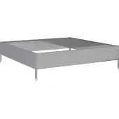 vidaXL Hochbeet 100x100x26 cm Verzinkter Stahl