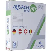 PDM to be maintained Aquacel Ag Extra 10x10 cm Kompressen 10 St