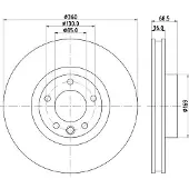 Hella Bremsscheibe [Hersteller-Nr. 8DD355123-211] für Porsche, VW