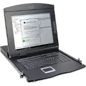 Digitus Modulare Konsole mit 17" TFT (43,2cm), 8-Port KVM & Touchpad, türkische Tastatur