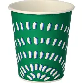 Papstar Pappbecher , Einweg, 0,2 l, für Kaltgetränke, mit Füllstrich, Ø 80 x H 88 mm, grün, 100 Stück