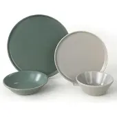 Hermia Concept , TY039124FX90A000000MAET000, Essservices, Keramik-Geschirrset (24-teilig), Grün, Keramik Steinzeug, 15 x 15 x 5 cm